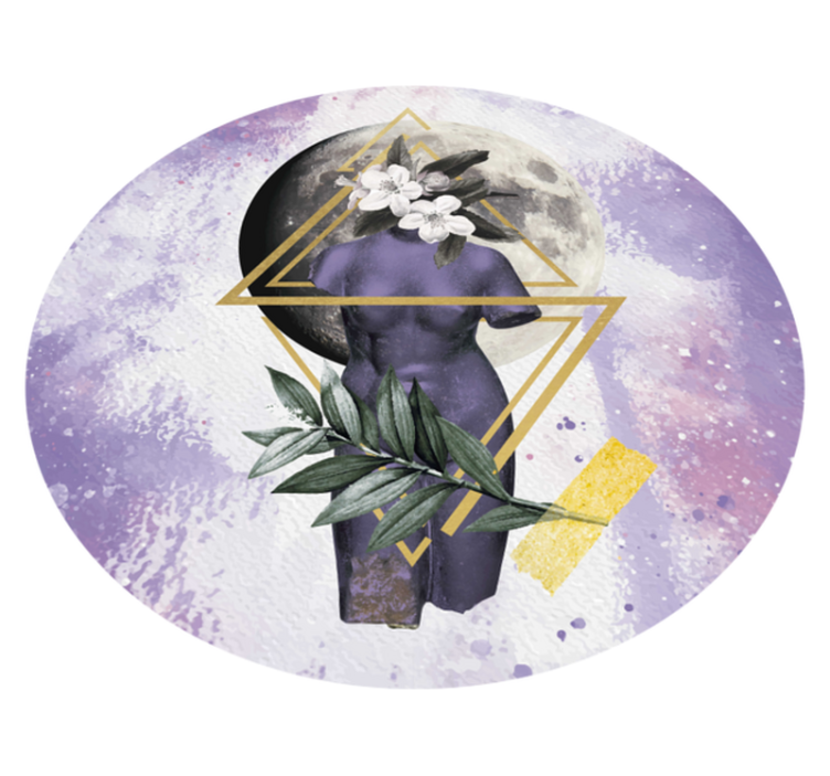 Tappeto in pvc moderno digital collage - TenStickers