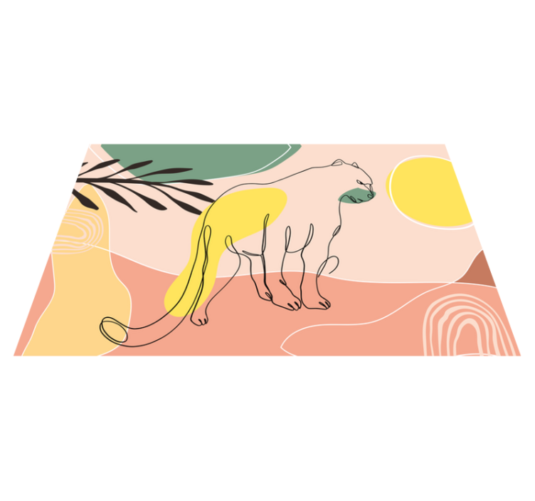 Tappeto in vinile con pantera stilizzata - TenStickers