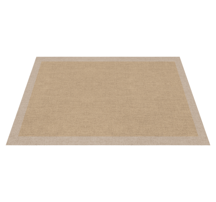 Tappeto in vinile effetto tessuto beige - TenStickers
