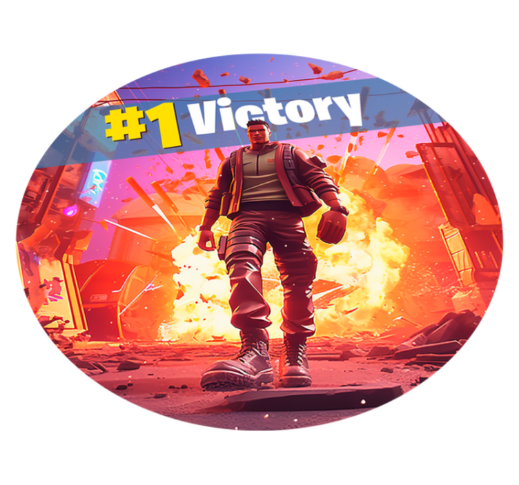 Tappeto in pvc soldato di videogiochi vittoria - TenStickers