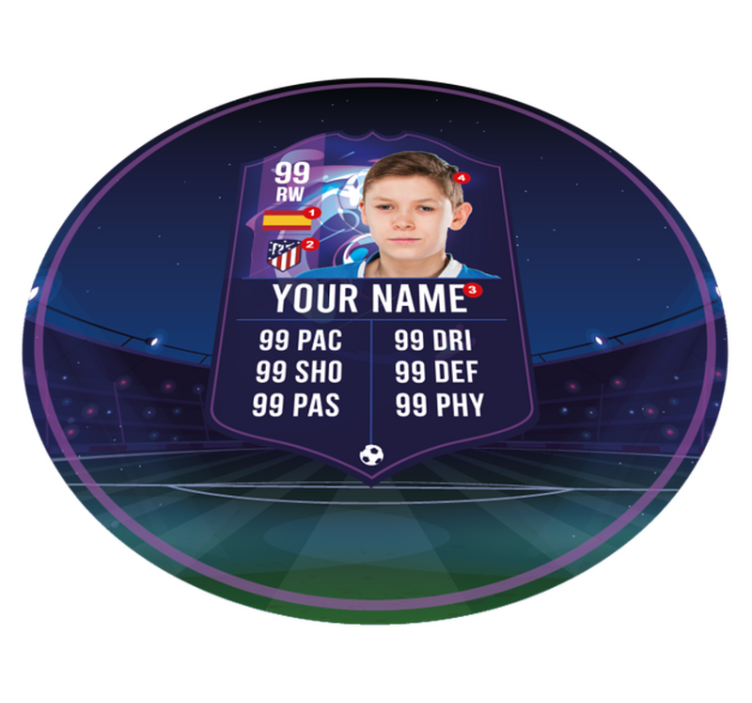 Tappeto in vinile carta del giocatore di calcio - TenStickers