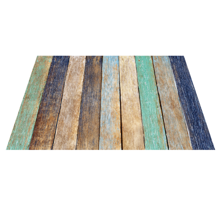 Tappeto vinile legno colori slats invecchiati - TenStickers