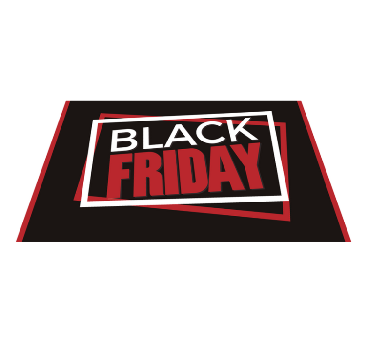 Tappeto in vinile nero promozione Black Friday - TenStickers