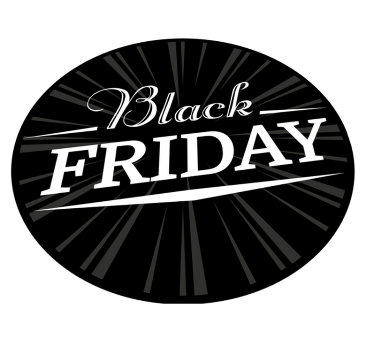Tappeto in vinile rotondo Black Friday - TenStickers