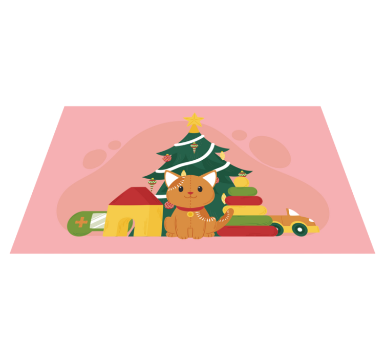 Tappeto di vinile animali Natale - TenStickers