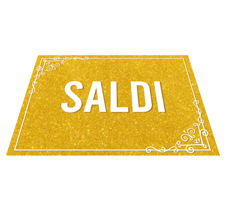 Tappeto in vinile rettangolare saldi dorato - TenStickers