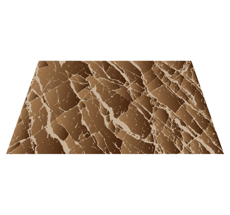Tappeto vinile sala da pranzo effetto marmo marrone - TenStickers