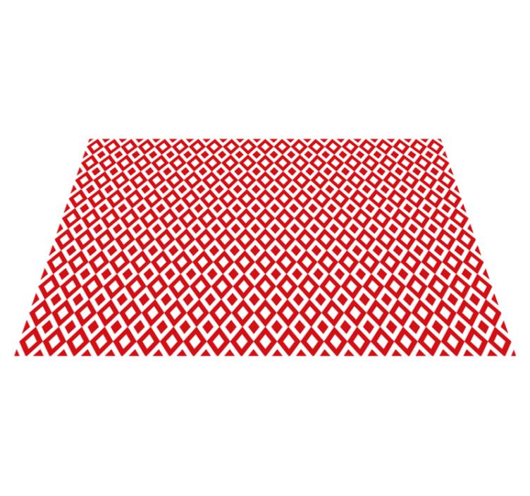 Tappeto vinile rosso motivo a rombi - TenStickers