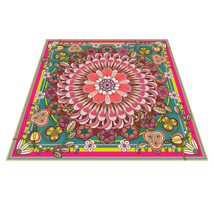 Tappeto vinile Mandala fiore di mandala - TenStickers