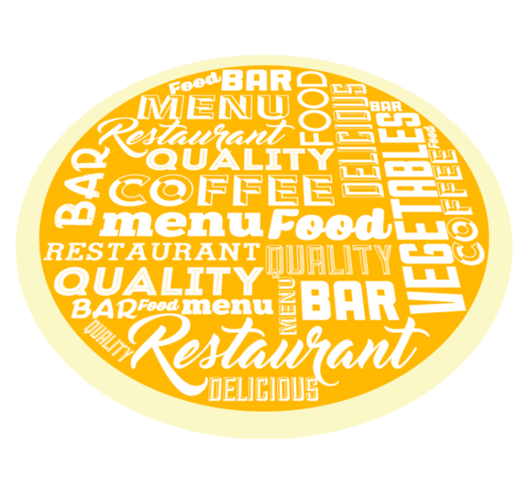 Tappeto vinile frase menù di qualità del ristorante - TenStickers