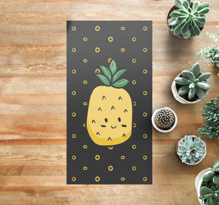 Tappeto vinile per bambini ananas allegro - TenStickers