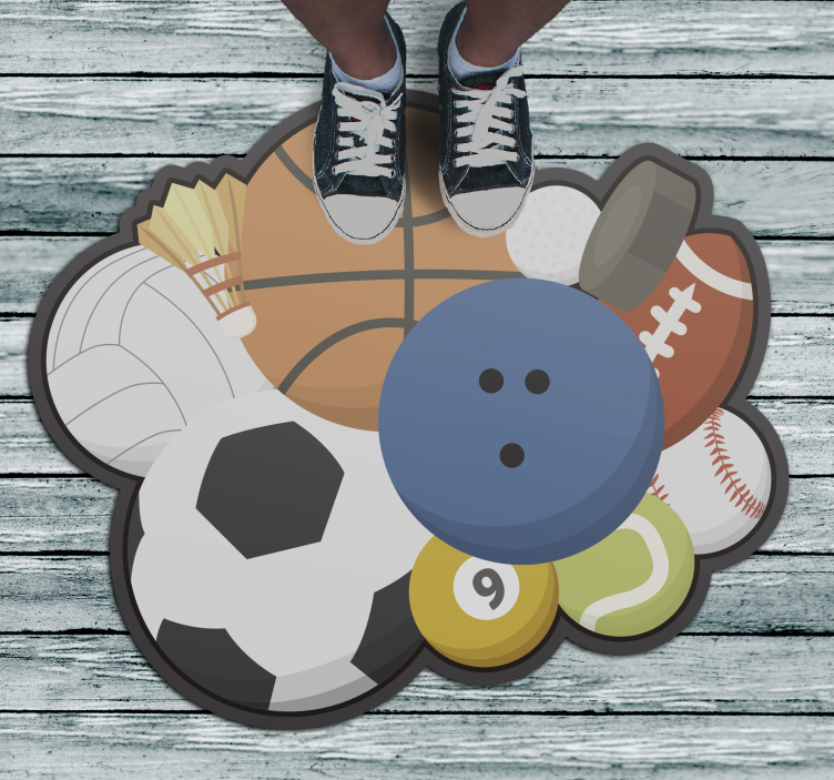 Tappeto vinile giochi collage sportivo - TenStickers