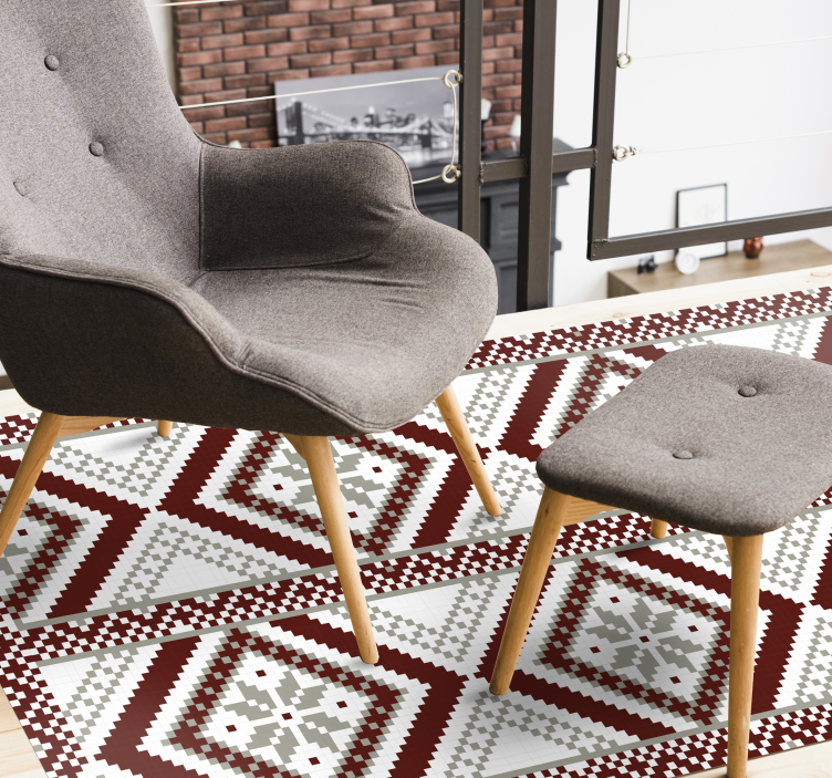 Tappeto vinile mosaico intricati motivi geometrici - TenStickers