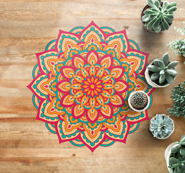 Tappeti in vinile Mandala Mandala colorati - TenStickers