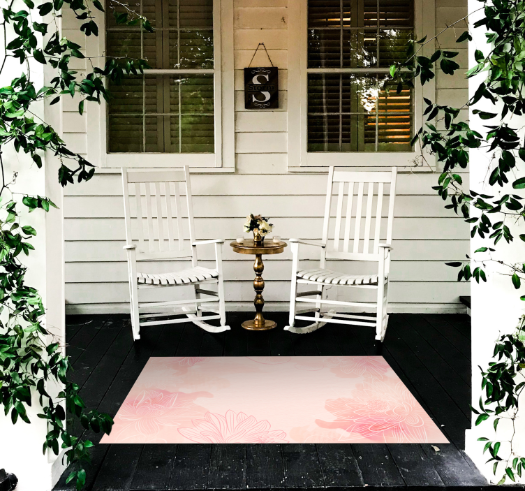 Tappeto vinile fiori tranquillità floreale - TenStickers