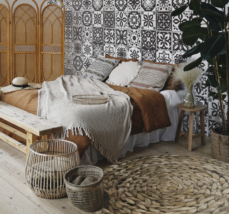 Tappeti in vinile vintage imitazione corda - TenStickers