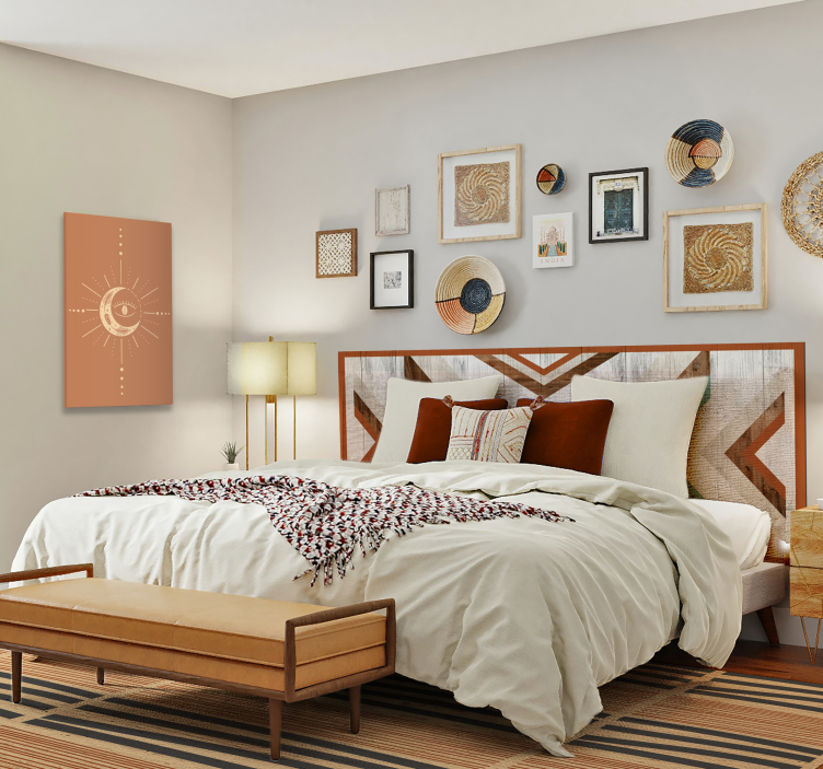 Tappeto vinile camera da letto eleganza a righe a strati - TenStickers