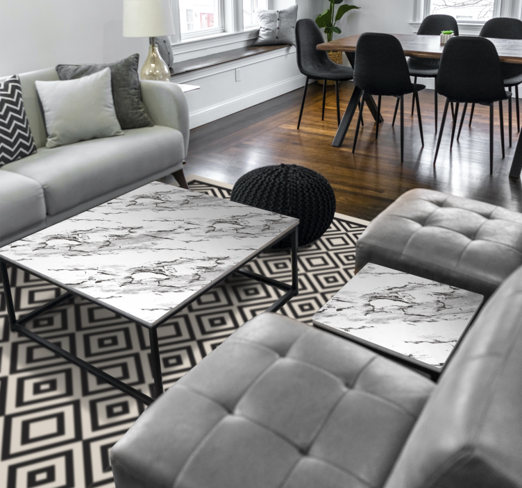 Tappeto vinile geometrico gioco di motivi a diamante - TenStickers