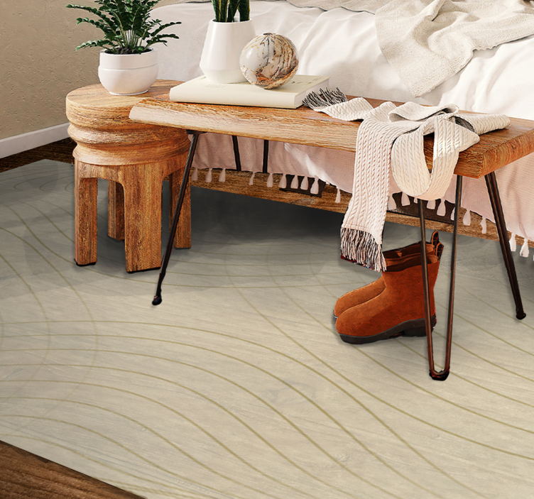 Tappeto vinile minimalista arte lineare fluida - TenStickers