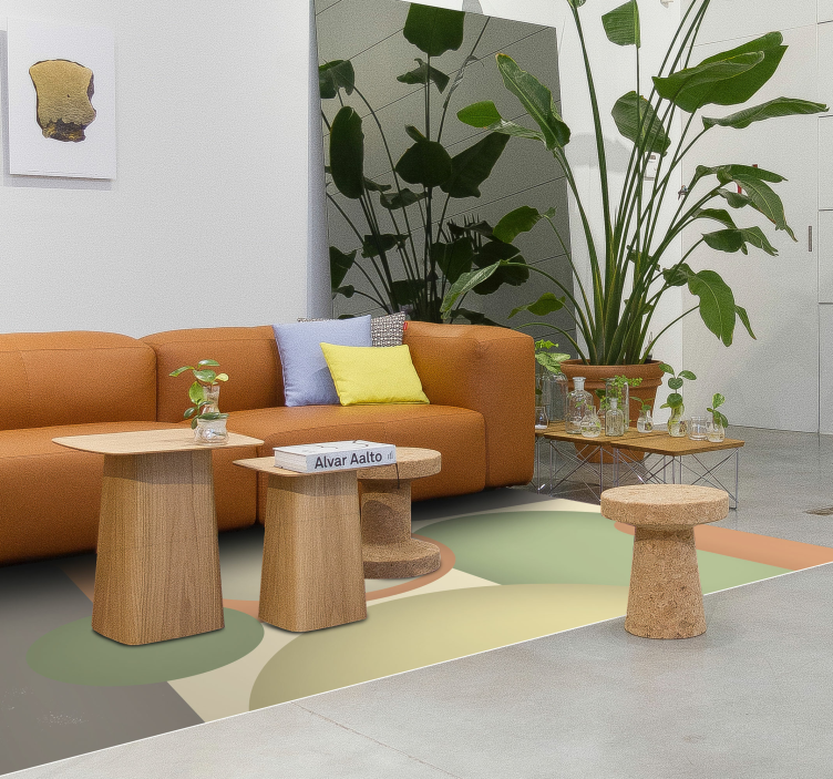 Tappeto vinile moderno modelli circolari contemporanei - TenStickers