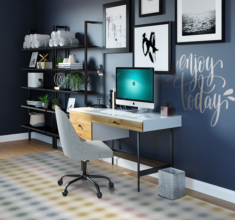 Tappeto in vinile soggiorno linee pastello morbide - TenStickers