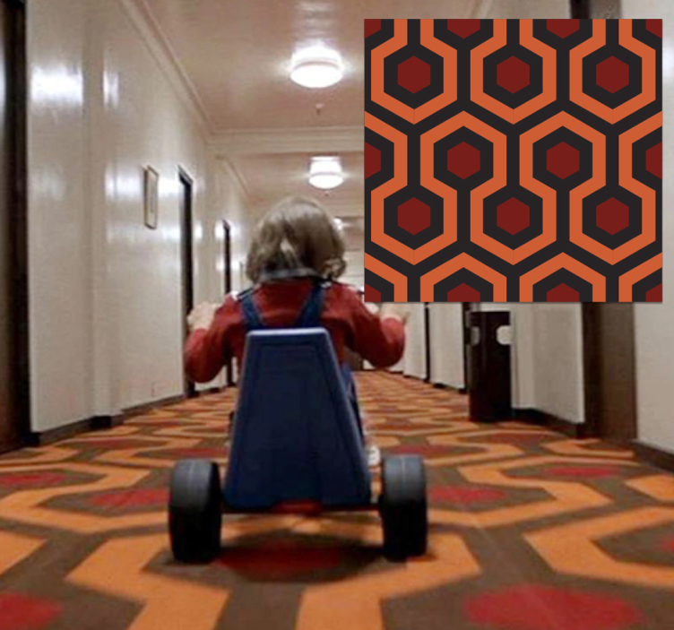 Tappeto in vinile con strutture esagonali - TenStickers