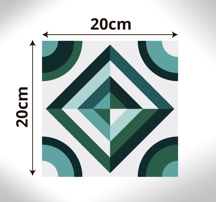 Tappeto vinile piastrelle corridore da cucina geometrico - TenStickers