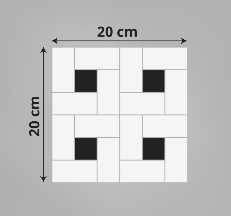 Tappeto vinile piastrelle stile motivo a quadri - TenStickers