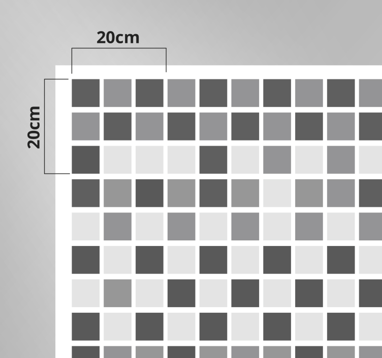 Tappeto vinile bagno sfumature di grigio - TenStickers