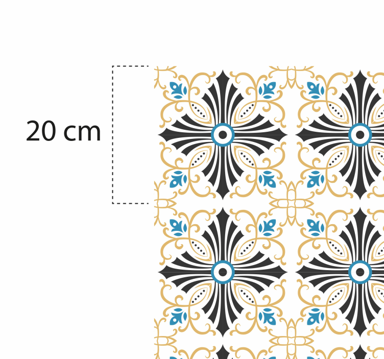 Tappeto vinile mosaico stile mosaico elegante - TenStickers