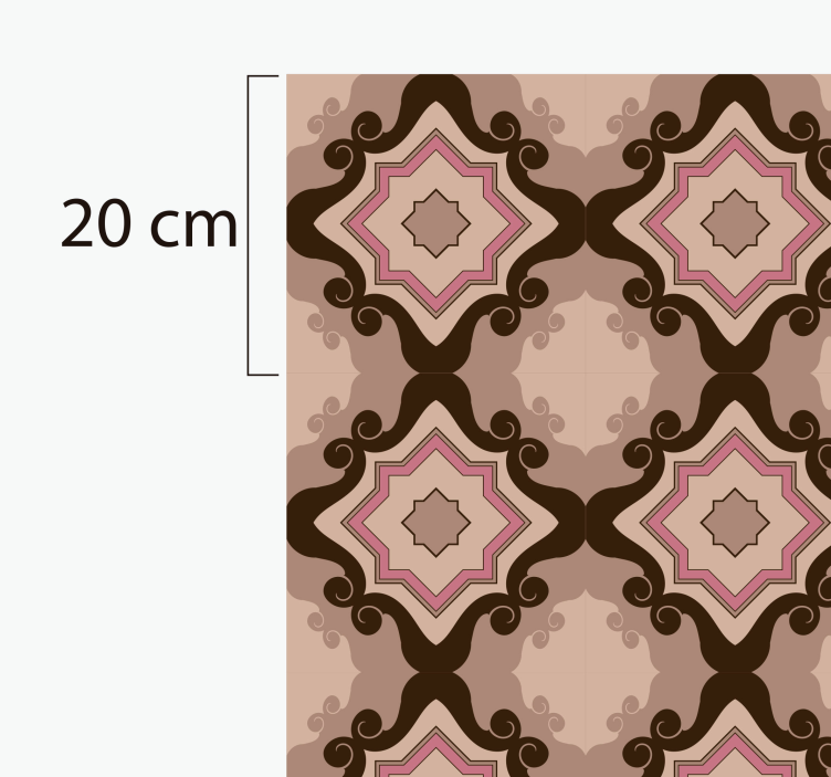 tappeto vintage in vinile piastrelle barocche - TenStickers