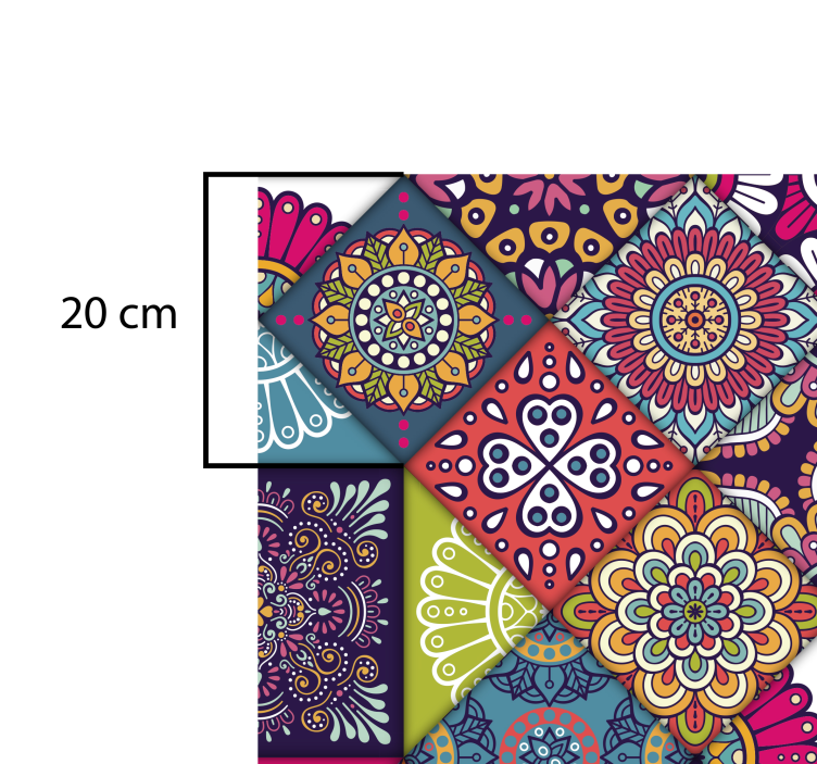 Tappeto vinile Mandala patchwork di piastrelle mandala - TenStickers