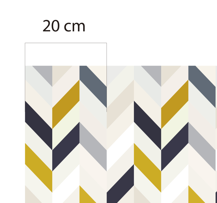 Tappeto vinile geometrico motivo a zigzag chevron - TenStickers