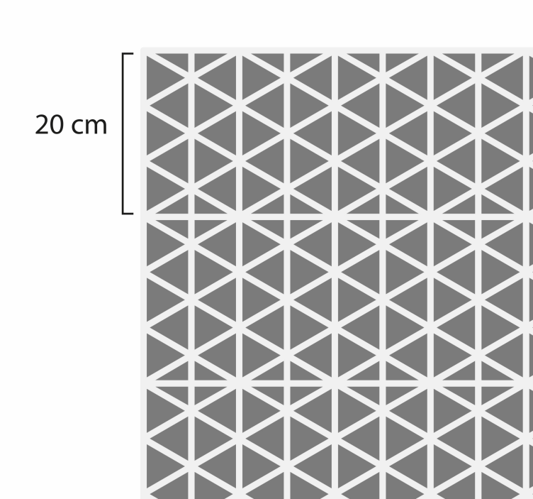 Tappeto pvc cucina elemento grigio triangolare - TenStickers