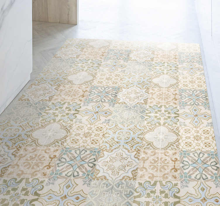 Tappeto vinile mosaico disposizione elaborata - TenStickers