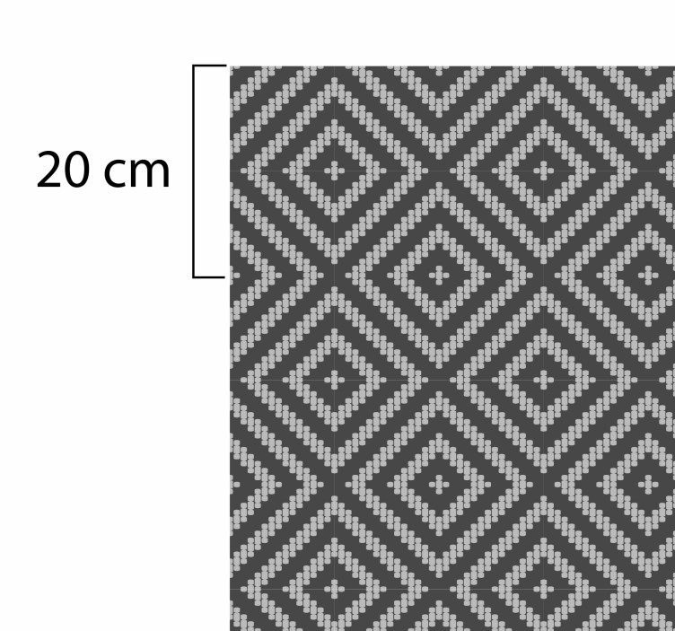 Tappeto vinile piastrelle dettaglio motivo geometrico - TenStickers