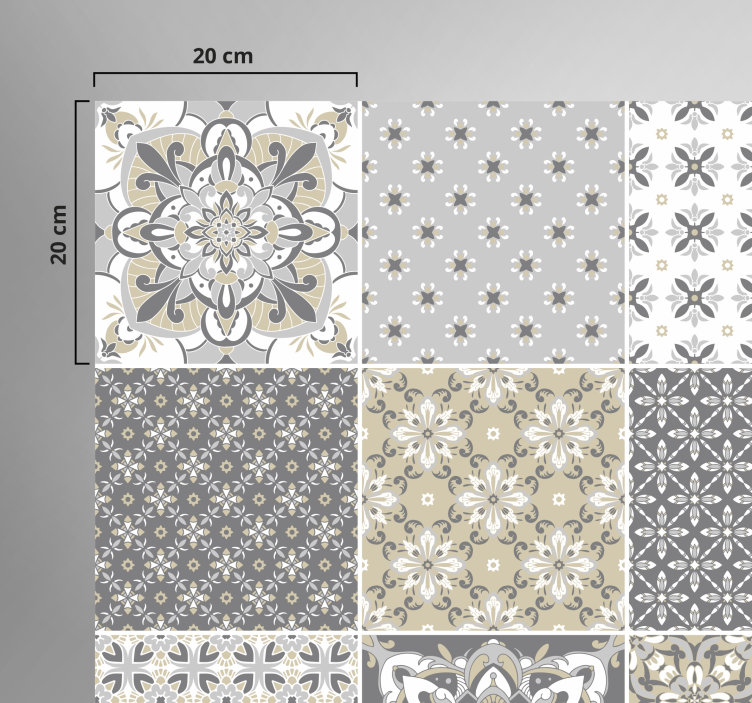 Tappeto pvc cucina con piastrelle in stile marocchino - TenStickers