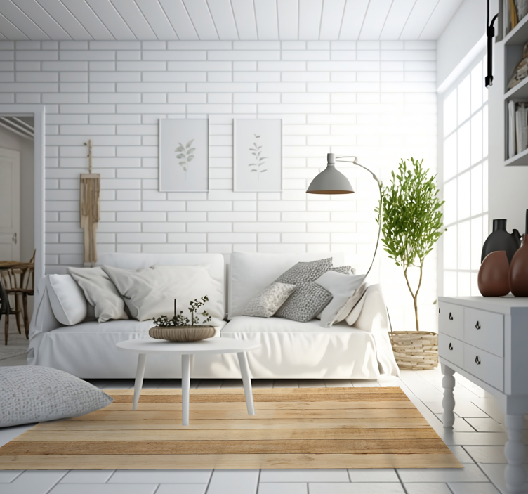 Tappeto vinile in legno Tavole di legno di colore chiaro - TenStickers