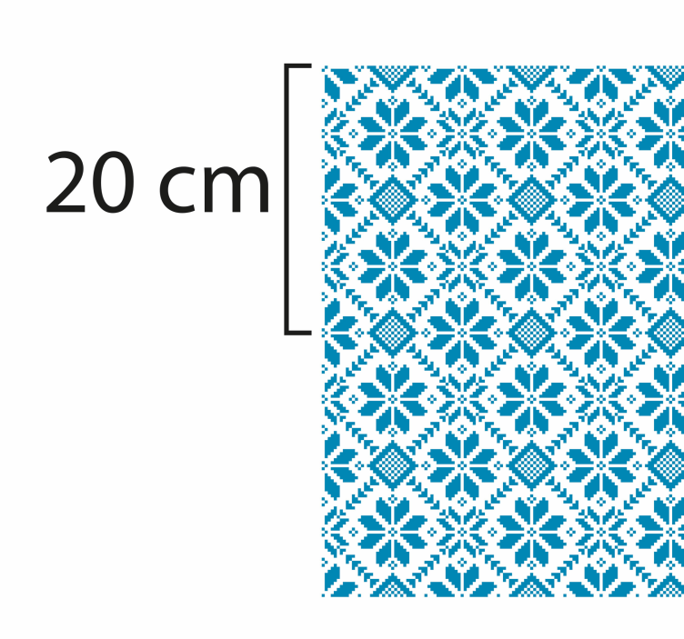 Tappeto vinile piastrelle motivo di piastrelle blu - TenStickers