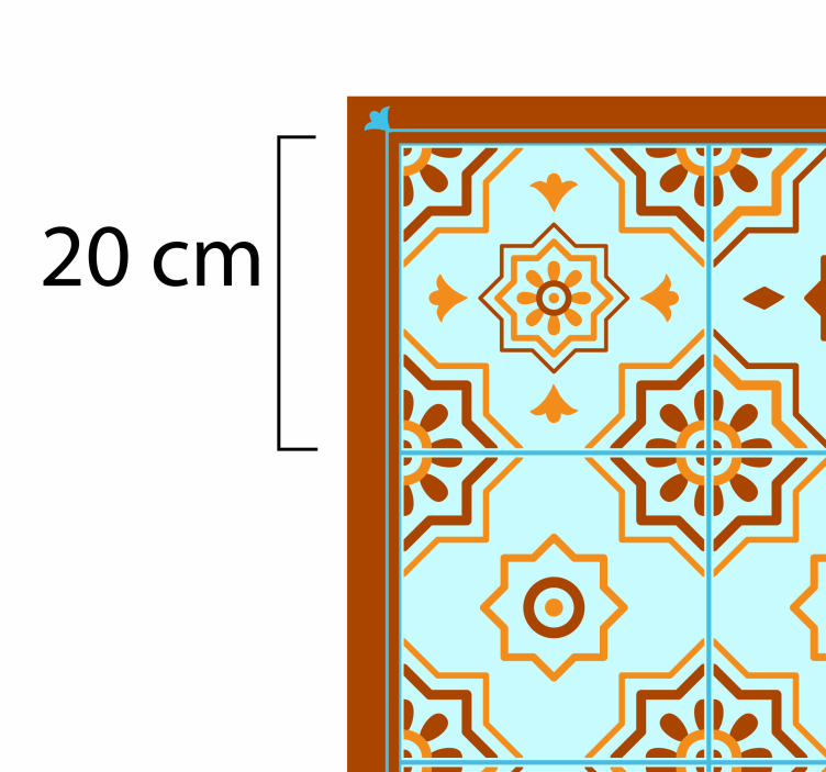 Tappeto vinile piastrelle ispirato al mosaico - TenStickers