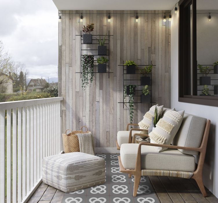 Tappeto in vinile mosaico pavimento Barcellona - TenStickers