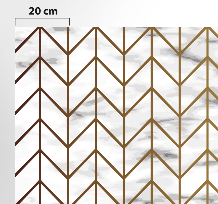 Tappeto pvc cucina oro e marmo geometrici - TenStickers