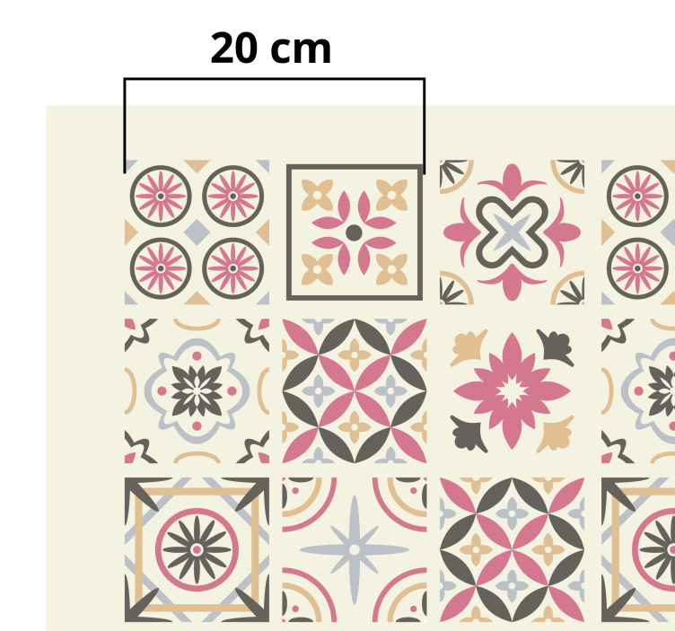 Tappeto in vinile con piastrelle idrauliche - TenStickers