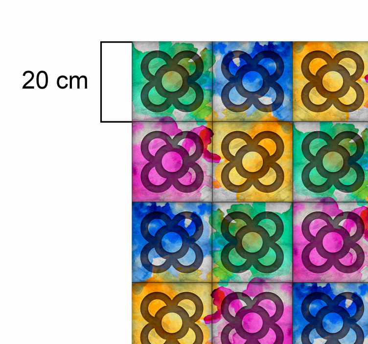 Tappeto in vinile piastrella colorata - TenStickers