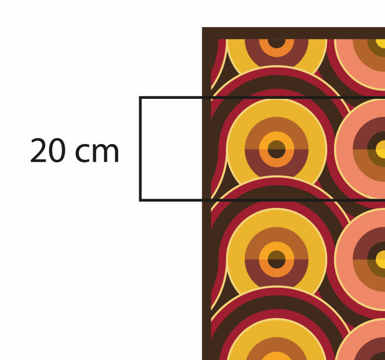 Tappeto vinile vintage cerchi marroni vivaci - TenStickers