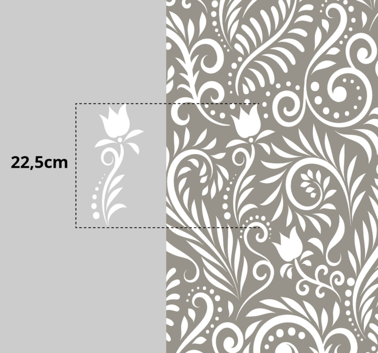 Tappeto vinile fiori eleganza paisley - TenStickers