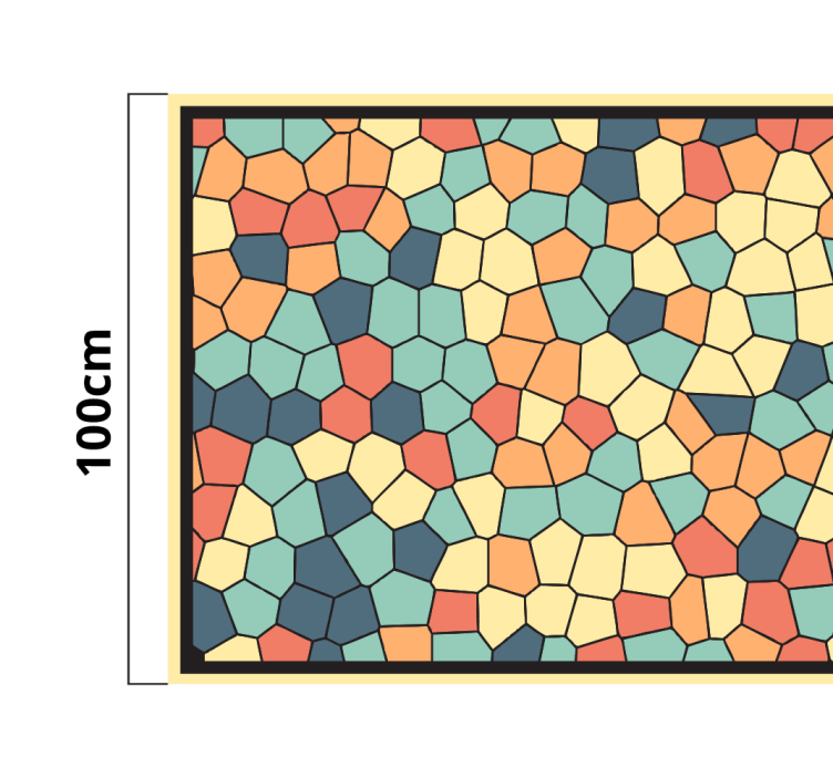 Tappeto vinile geometrico modello esagonale - TenStickers