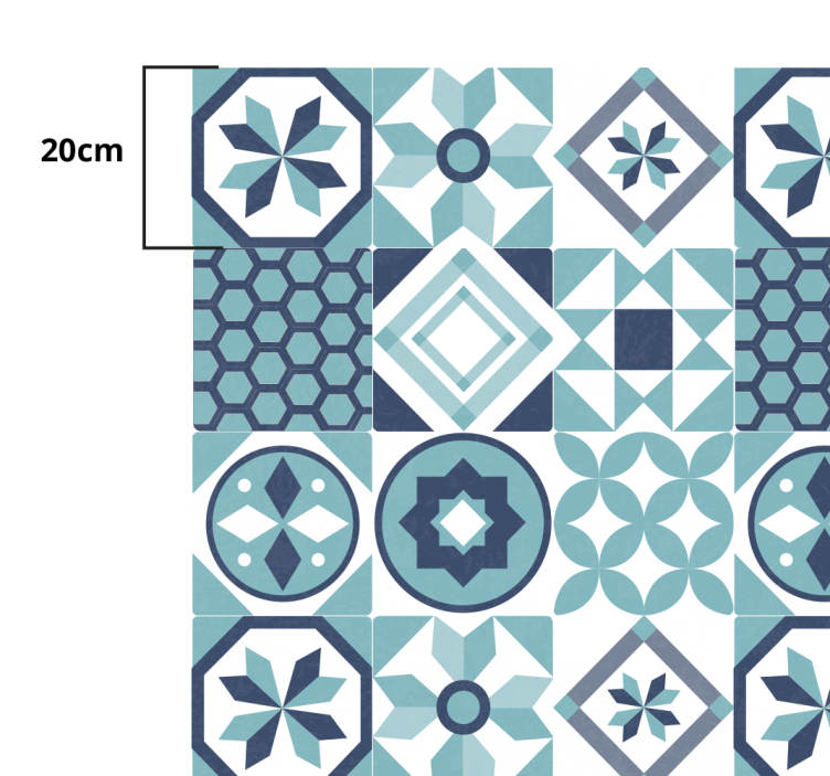 Tappeto vinile mosaico ispirazione mosaico - TenStickers