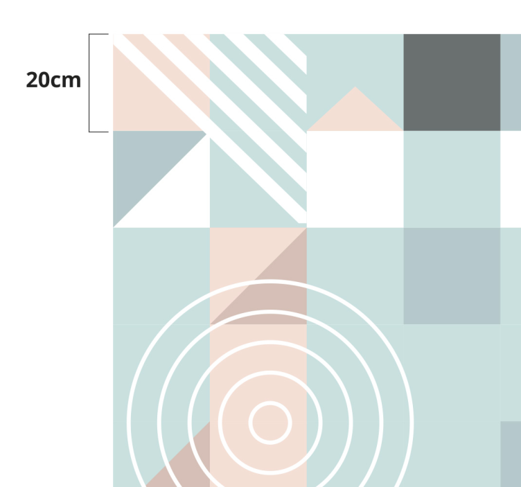 Tappeto vinile geometrico motivo astratto - TenStickers