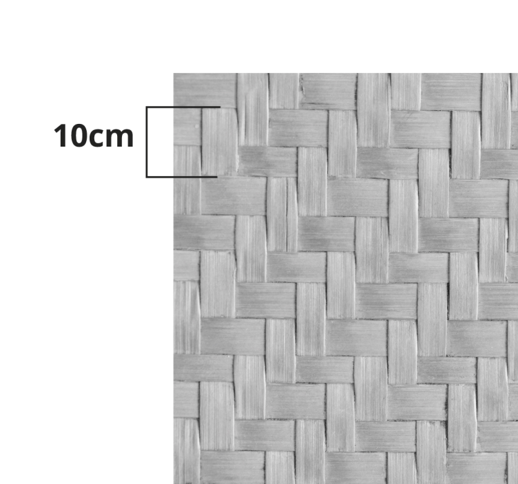 Tappeto in vinile soggiorno trama grigia intrecciata - TenStickers